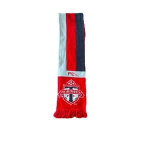 TORONTO 2014 FC ADIDAS MLS SOCCER FOOTBALL SCARF IN RED BLACK AND GREY